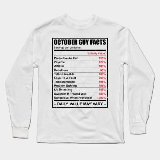 October Guy Facts' Birthday Long Sleeve T-Shirt